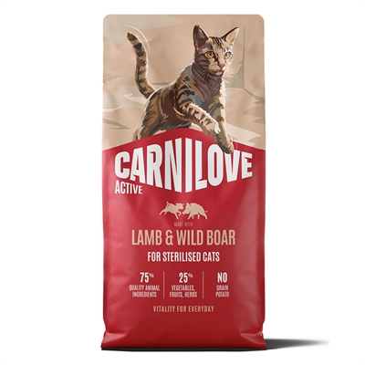 Carnilove Active Kattefoder Til Steriliserede med Lam & Vildsvin 6 Kg